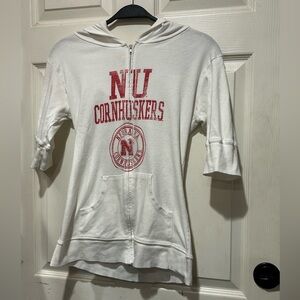 White Nebraska Cornhuskers zip up hoodie #cornhuskers #college